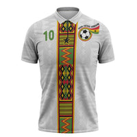 Custom Ghana National Football Zipper Polo Shirt Traditional African Motifs Sporty Style - Wonder Print Shop