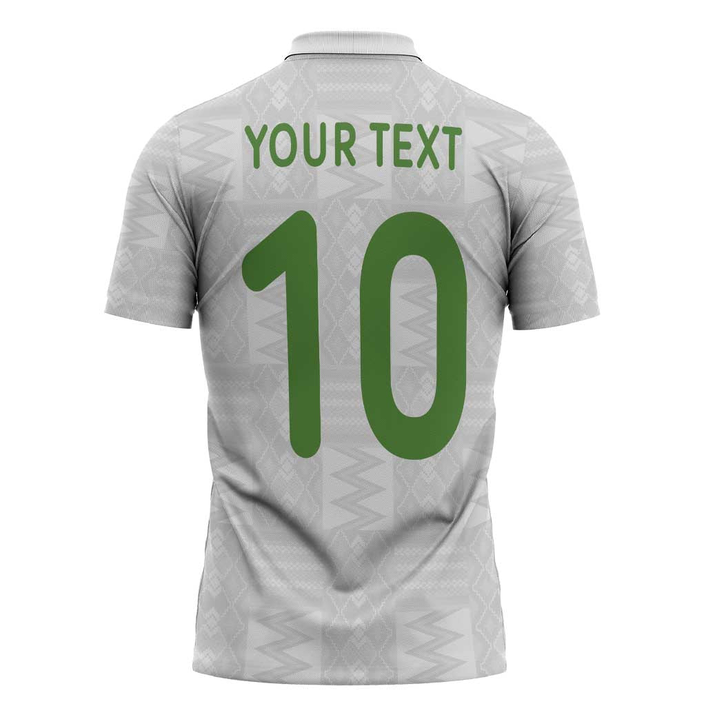 Custom Ghana National Football Zipper Polo Shirt Traditional African Motifs Sporty Style - Wonder Print Shop