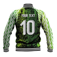 Custom Nigeria National Football Baseball Jacket Super Eagles-Feather Shoulders Sleeves Armor - Wonder Print Shop