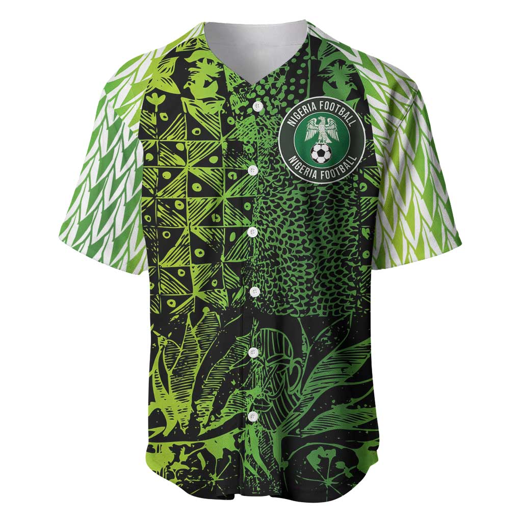 Custom Nigeria National Football Baseball Jersey Super Eagles-Feather Shoulders Sleeves Armor - Wonder Print Shop