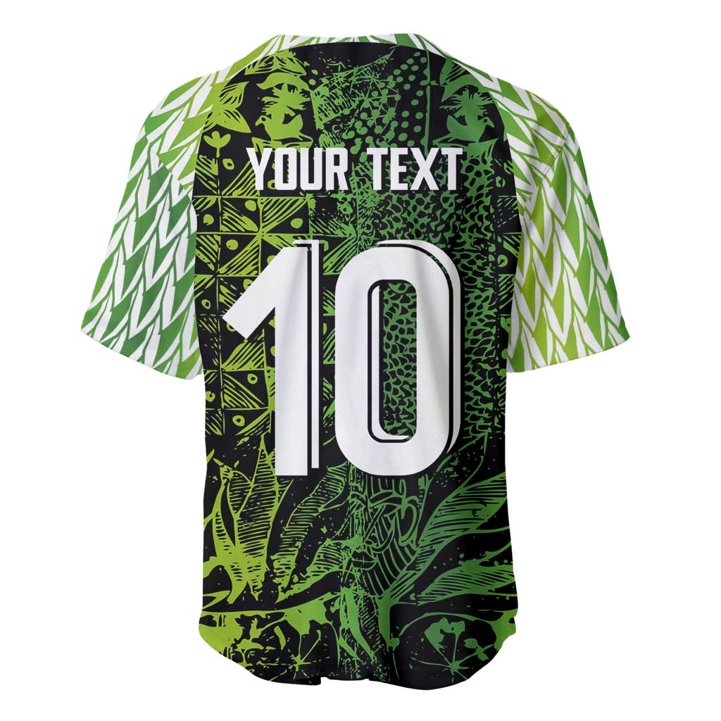 Custom Nigeria National Football Baseball Jersey Super Eagles-Feather Shoulders Sleeves Armor - Wonder Print Shop