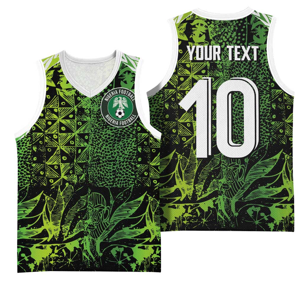 Custom Nigeria National Football Basketball Jersey Super Eagles-Feather Shoulders Sleeves Armor - Wonder Print Shop