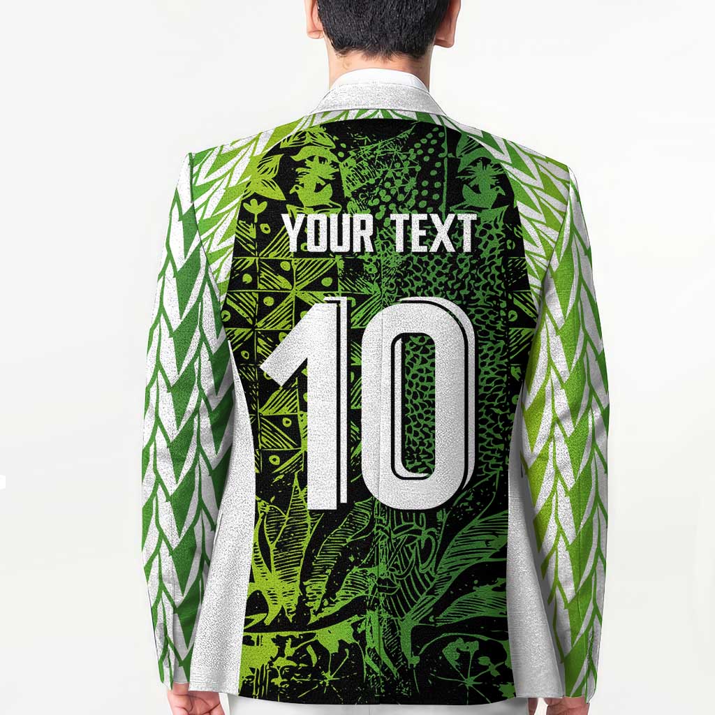 Custom Nigeria National Football Blazer Super Eagles-Feather Shoulders Sleeves Armor - Wonder Print Shop