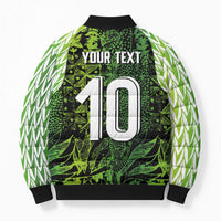 Custom Nigeria National Football Bomber Puffer Jacket Super Eagles-Feather Shoulders Sleeves Armor - Wonder Print Shop