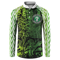 Custom Nigeria National Football Button Sweatshirt Super Eagles-Feather Shoulders Sleeves Armor - Wonder Print Shop
