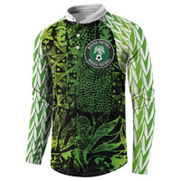 Custom Nigeria National Football Button Sweatshirt Super Eagles-Feather Shoulders Sleeves Armor - Wonder Print Shop