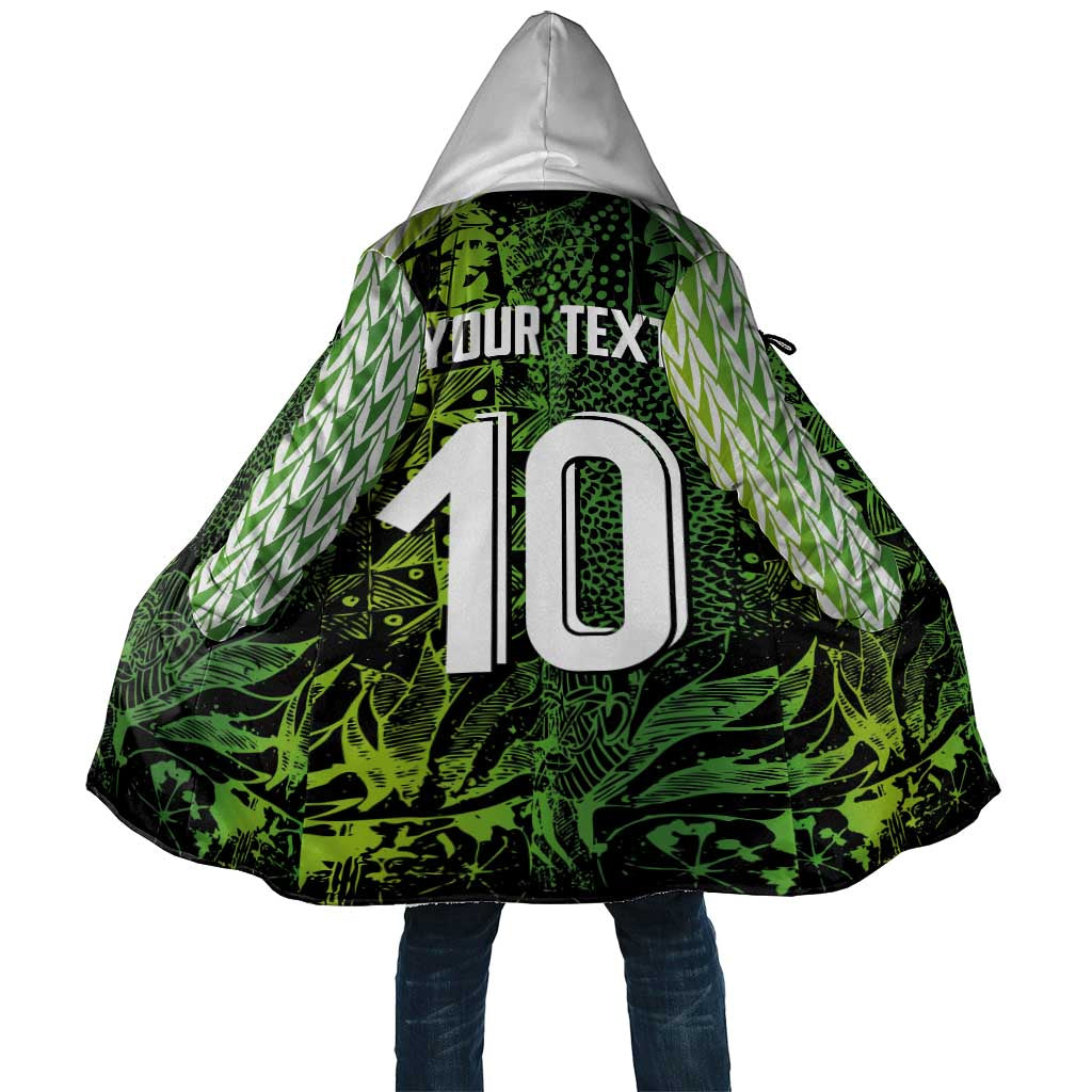 Custom Nigeria National Football Cloak Super Eagles-Feather Shoulders Sleeves Armor - Wonder Print Shop