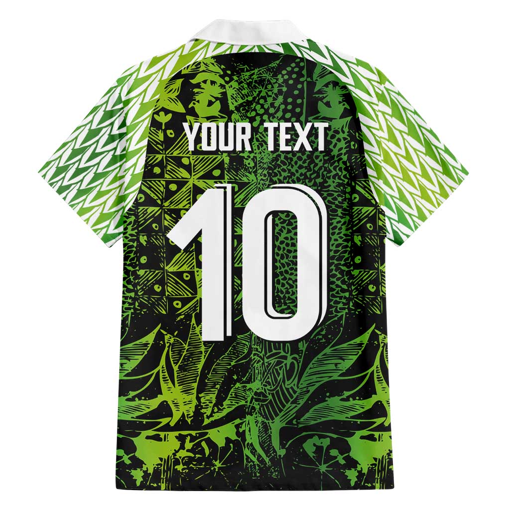 Custom Nigeria National Football Hawaiian Shirt Super Eagles-Feather Shoulders Sleeves Armor - Wonder Print Shop