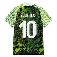 Custom Nigeria National Football Hawaiian Shirt Super Eagles-Feather Shoulders Sleeves Armor - Wonder Print Shop