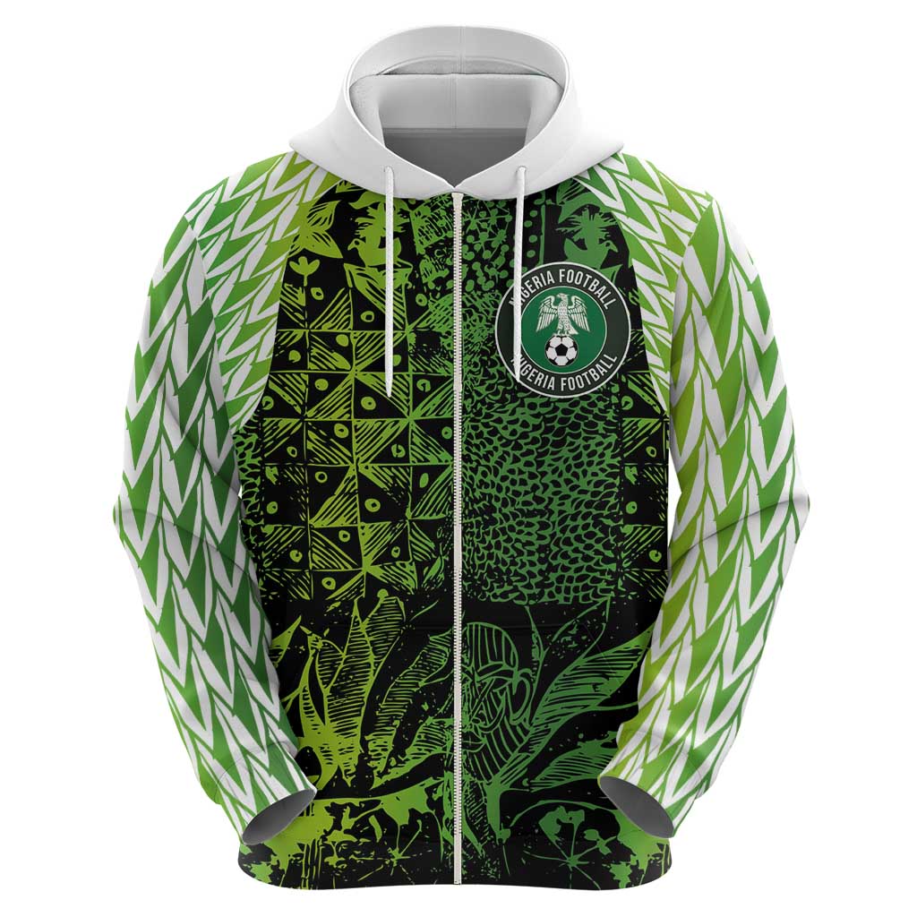 Custom Nigeria National Football Hoodie Super Eagles-Feather Shoulders Sleeves Armor - Wonder Print Shop