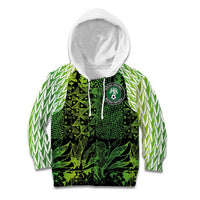 Custom Nigeria National Football Kid Hoodie Super Eagles-Feather Shoulders Sleeves Armor - Wonder Print Shop