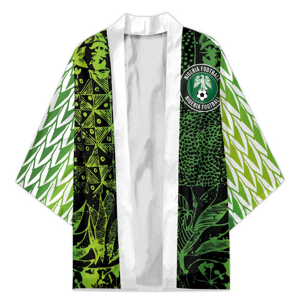Custom Nigeria National Football Kimono Super Eagles-Feather Shoulders Sleeves Armor - Wonder Print Shop