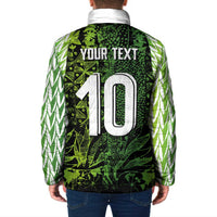 Custom Nigeria National Football Padded Jacket Super Eagles-Feather Shoulders Sleeves Armor - Wonder Print Shop