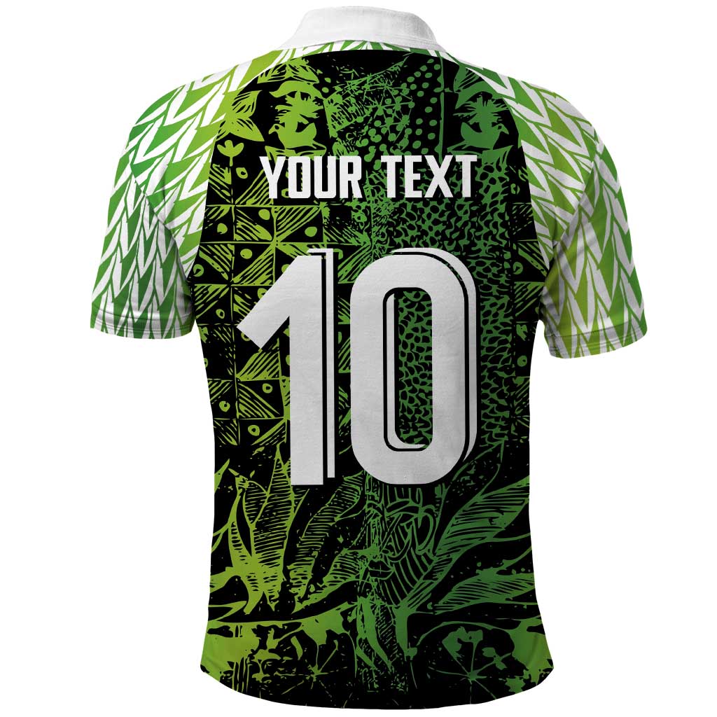 Custom Nigeria National Football Polo Shirt Super Eagles-Feather Shoulders Sleeves Armor - Wonder Print Shop