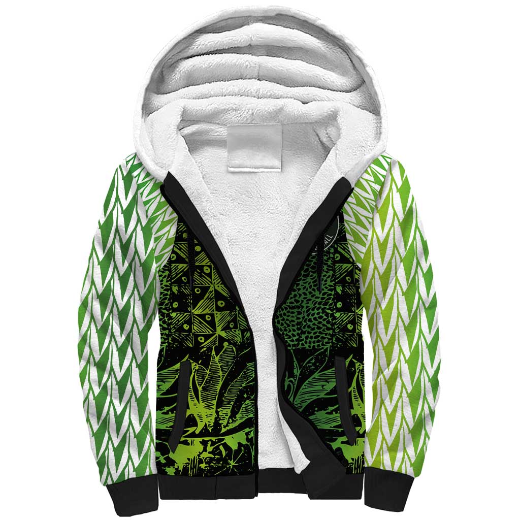 Custom Nigeria National Football Sherpa Hoodie Super Eagles-Feather Shoulders Sleeves Armor - Wonder Print Shop