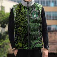 Custom Nigeria National Football Sleeveless Puffer Jacket Super Eagles-Feather Shoulders Sleeves Armor - Wonder Print Shop
