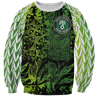 Custom Nigeria National Football Sweatshirt Super Eagles-Feather Shoulders Sleeves Armor - Wonder Print Shop
