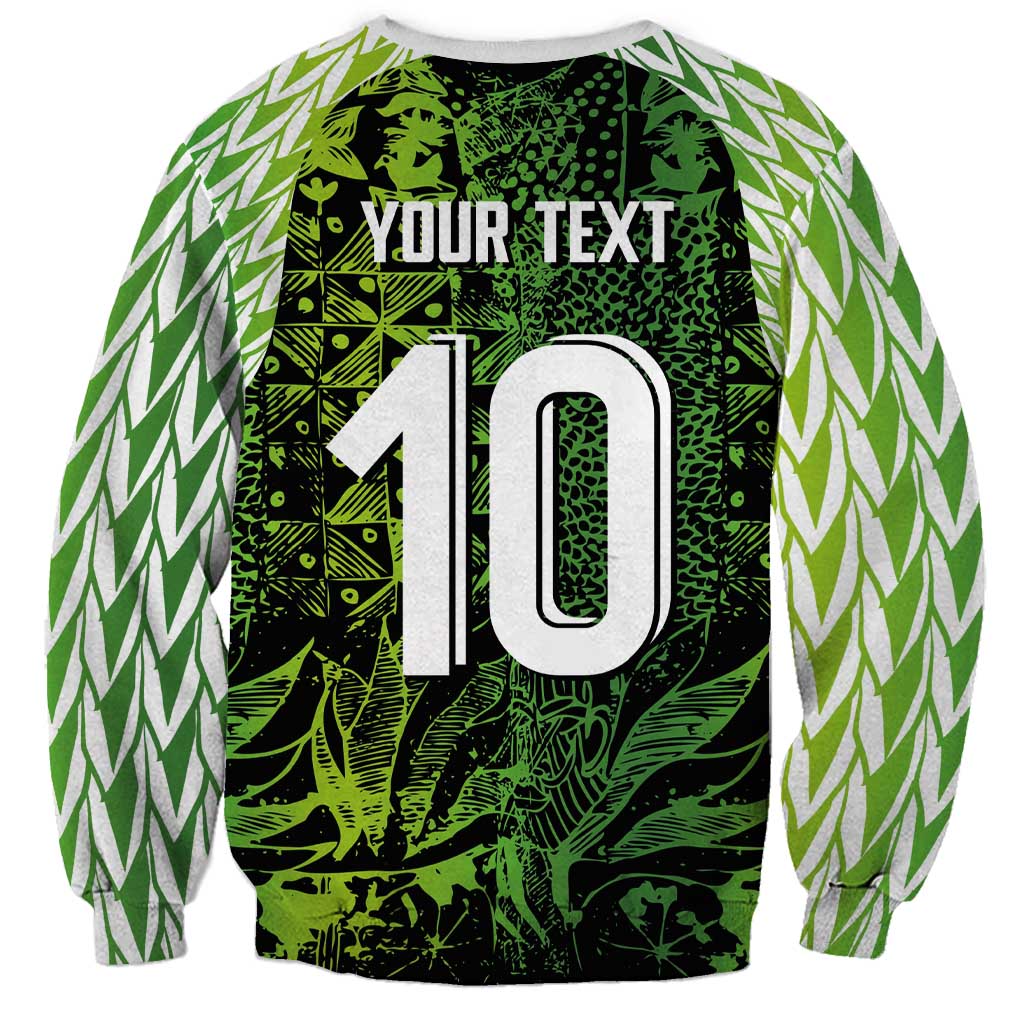 Custom Nigeria National Football Sweatshirt Super Eagles-Feather Shoulders Sleeves Armor - Wonder Print Shop