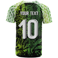 Custom Nigeria National Football T Shirt Super Eagles-Feather Shoulders Sleeves Armor - Wonder Print Shop