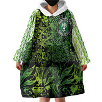 Custom Nigeria National Football Wearable Blanket Hoodie Super Eagles-Feather Shoulders Sleeves Armor - Wonder Print Shop