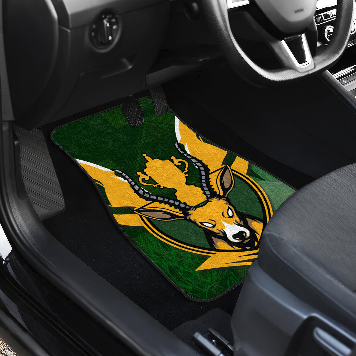 South Africa Rugby Car Mats Springbok Mascot History Champion World Rugby 2023 - Wonder Print Shop