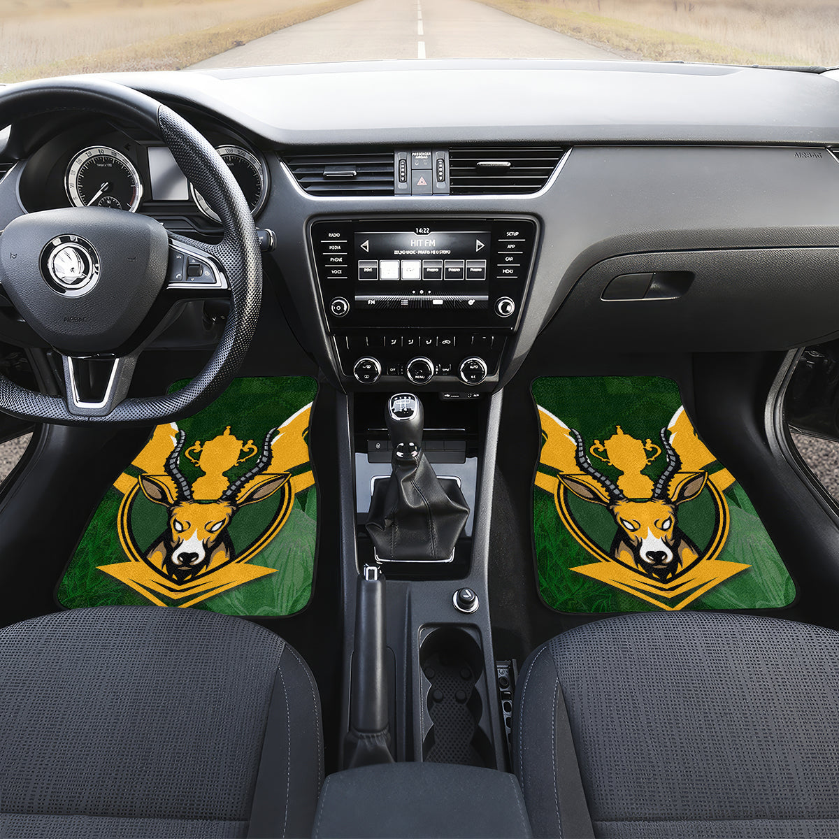 South Africa Rugby Car Mats Springbok Mascot History Champion World Rugby 2023 - Wonder Print Shop