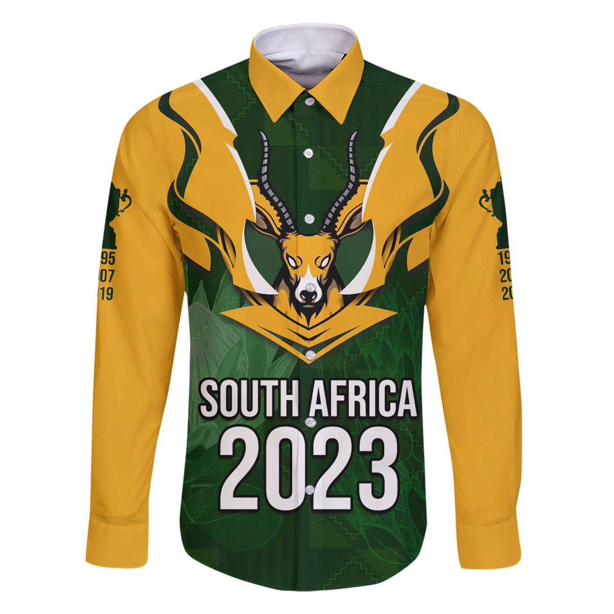 South Africa Rugby Family Matching Off Shoulder Maxi Dress and Hawaiian Shirt Springbok Mascot History Champion World Rugby 2023 - Wonder Print Shop