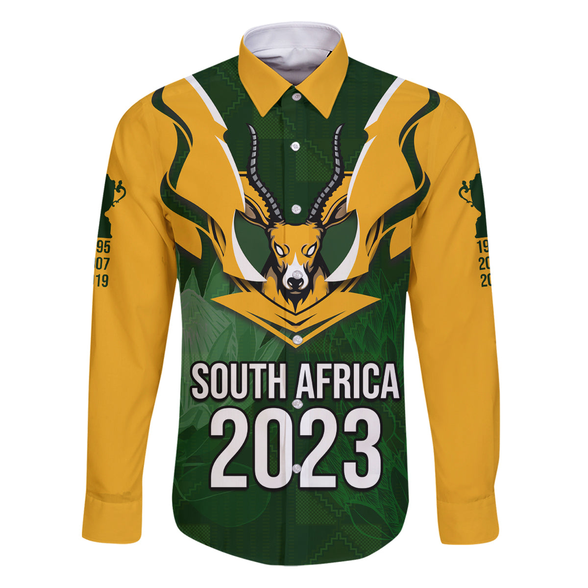 South Africa Rugby Family Matching Puletasi Dress and Hawaiian Shirt Springbok Mascot History Champion World Rugby 2023 - Wonder Print Shop