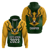 South Africa Rugby Hoodie Springbok Mascot History Champion World Rugby 2023 - Wonder Print Shop