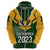 South Africa Rugby Hoodie Springbok Mascot History Champion World Rugby 2023 - Wonder Print Shop