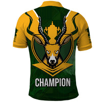 South Africa Rugby Polo Shirt Springbok Mascot History Champion World Rugby 2023 - Wonder Print Shop