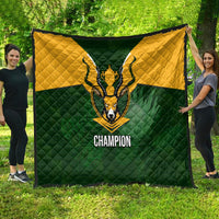 South Africa Rugby Quilt Springbok Mascot History Champion World Rugby 2023 - Wonder Print Shop