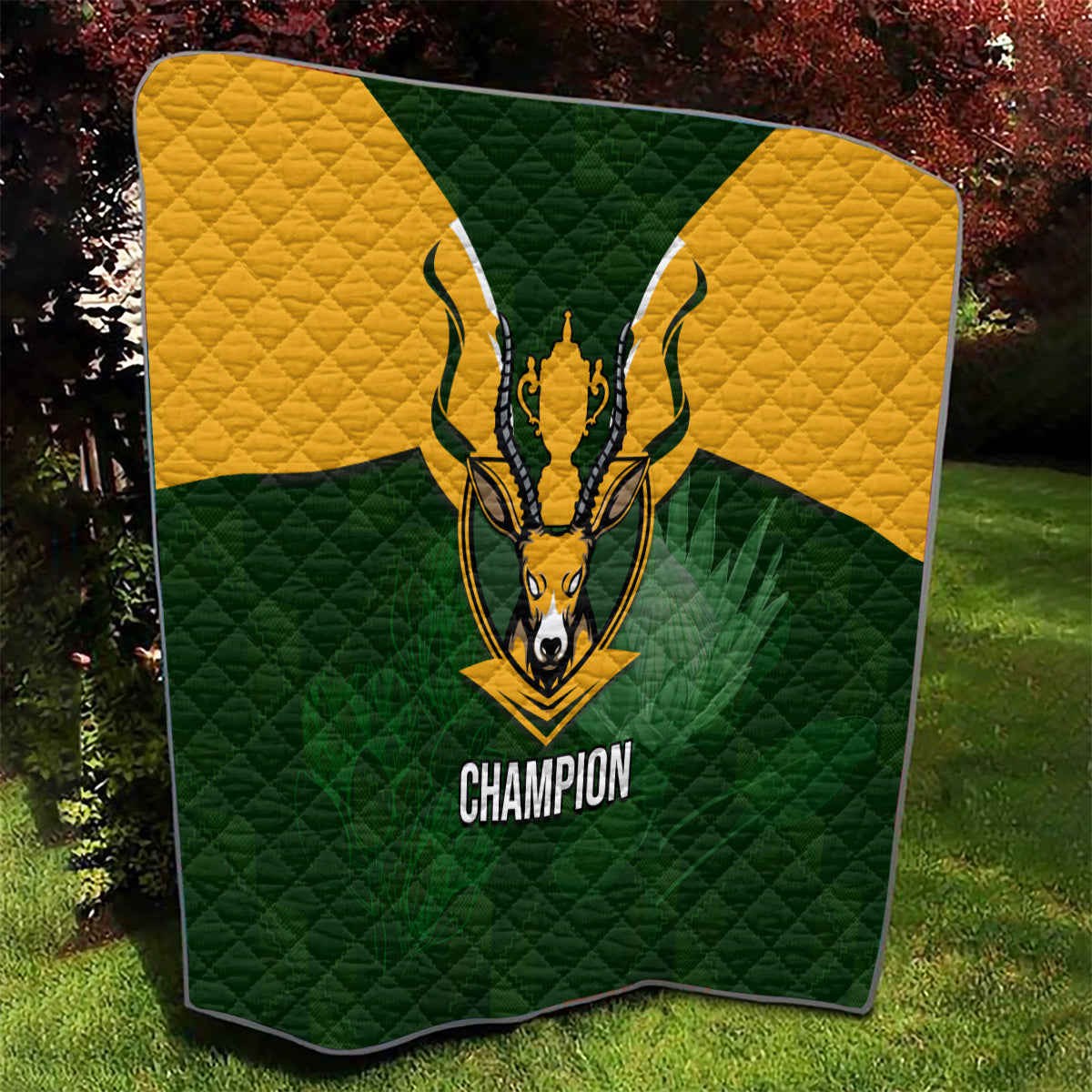 South Africa Rugby Quilt Springbok Mascot History Champion World Rugby 2023 - Wonder Print Shop