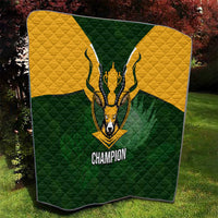 South Africa Rugby Quilt Springbok Mascot History Champion World Rugby 2023 - Wonder Print Shop