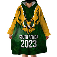 South Africa Rugby Wearable Blanket Hoodie Springbok Mascot History Champion World Rugby 2023 - Wonder Print Shop