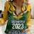 South Africa Rugby Women Casual Shirt Springbok Mascot History Champion World Rugby 2023 - Wonder Print Shop