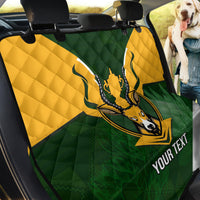 Personalised South Africa Rugby Back Car Seat Cover Springbok Mascot History Champion World Rugby 2023 - Wonder Print Shop
