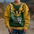 Personalised South Africa Rugby Kid Ugly Christmas Sweater Springbok Mascot History Champion World Rugby 2023 - Wonder Print Shop