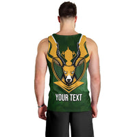 Personalised South Africa Rugby Men Tank Top Springbok Mascot History Champion World Rugby 2023 - Wonder Print Shop