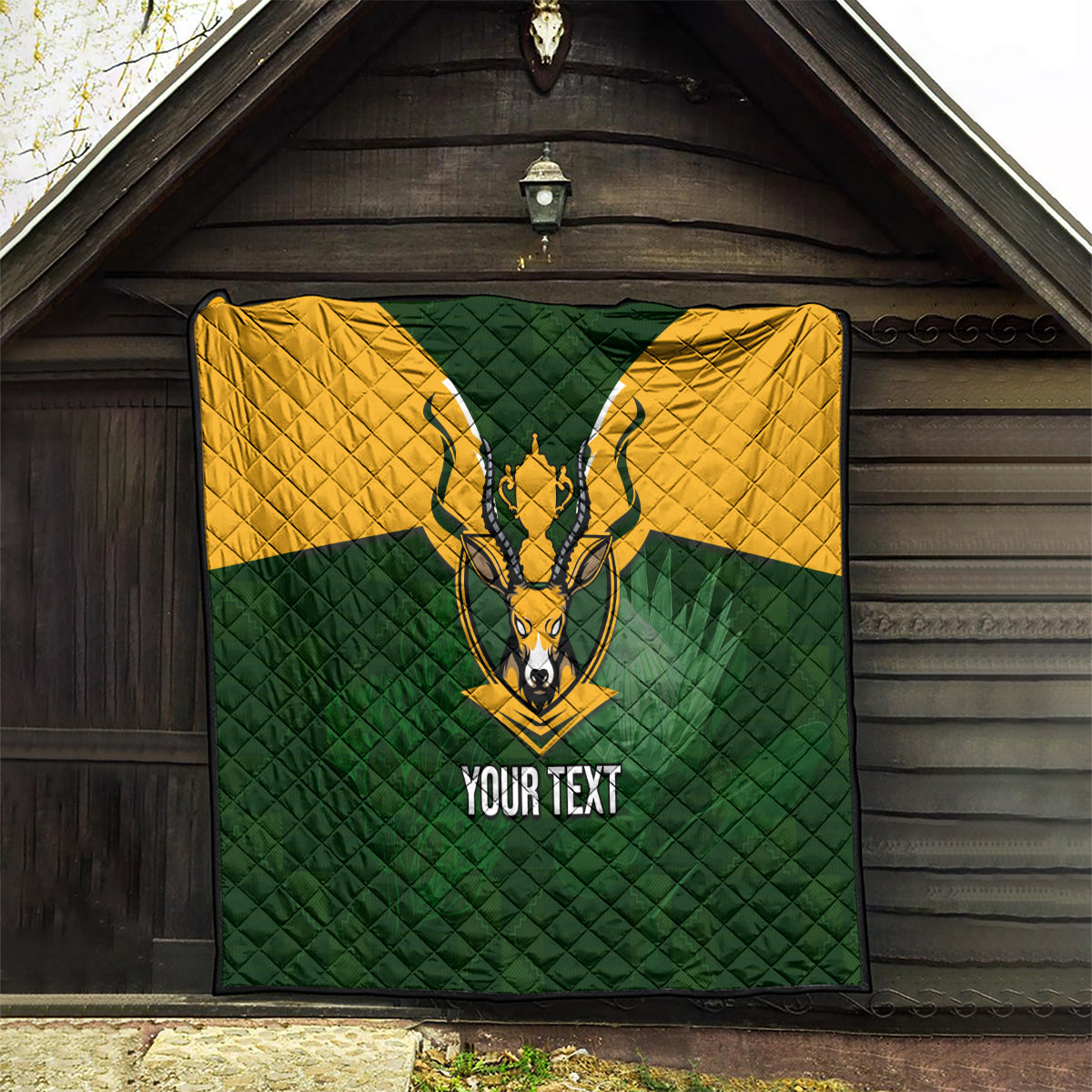 Personalised South Africa Rugby Quilt Springbok Mascot History Champion World Rugby 2023 - Wonder Print Shop