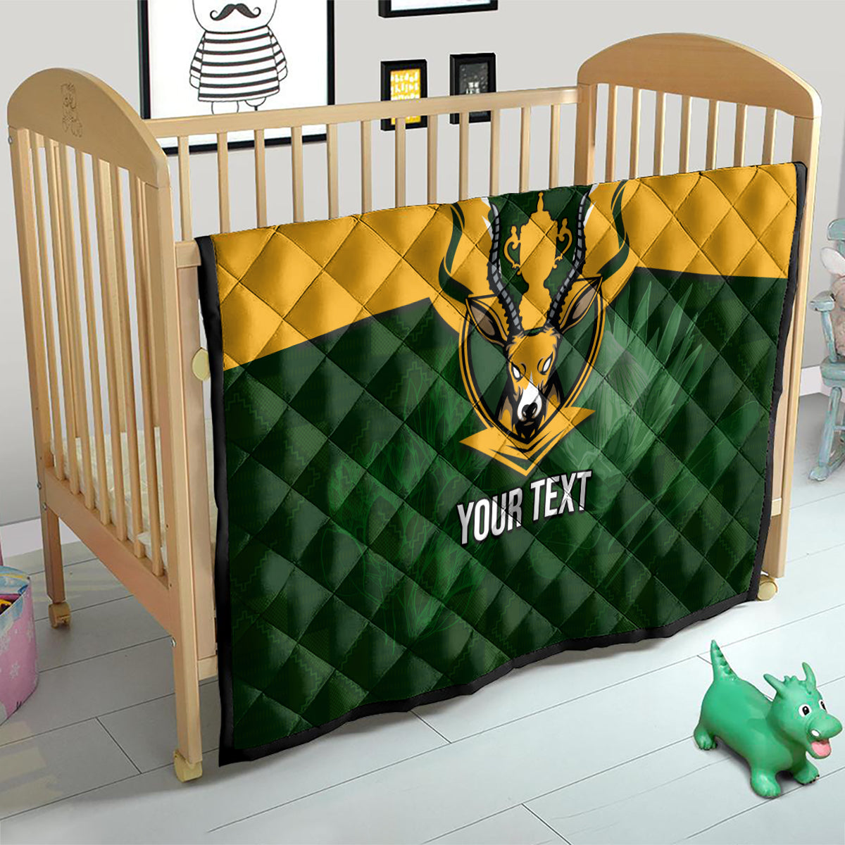 Personalised South Africa Rugby Quilt Springbok Mascot History Champion World Rugby 2023 - Wonder Print Shop