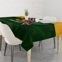 Personalised South Africa Rugby Tablecloth Springbok Mascot History Champion World Rugby 2023 - Wonder Print Shop