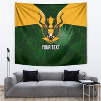 Personalised South Africa Rugby Tapestry Springbok Mascot History Champion World Rugby 2023 - Wonder Print Shop