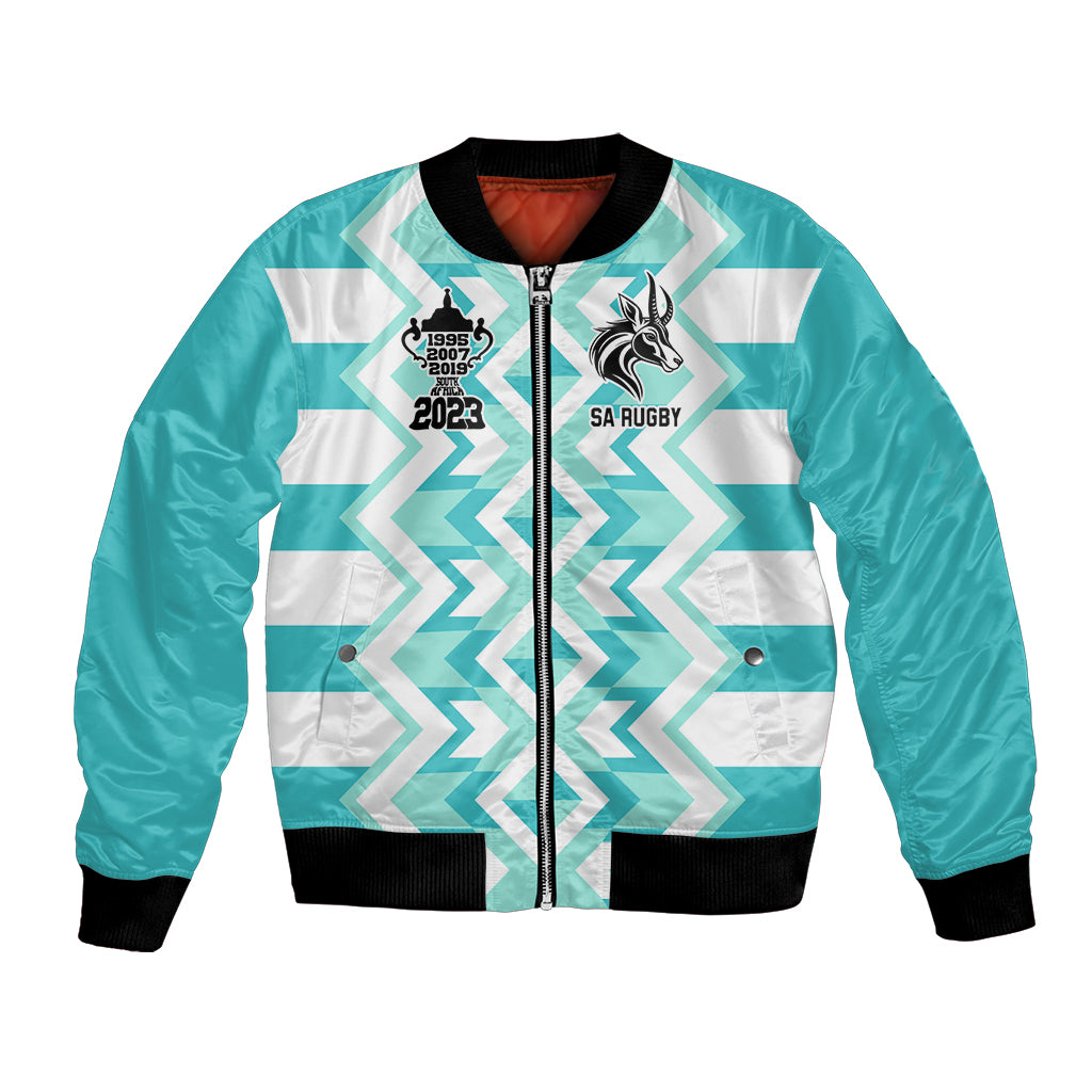 South Africa Rugby Bomber Jacket Commemorative World Cup Winners 2023 - Wonder Print Shop