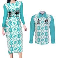 South Africa Rugby Couples Matching Long Sleeve Bodycon Dress and Long Sleeve Button Shirt Commemorative World Cup Winners 2023 - Wonder Print Shop