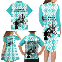 South Africa Rugby Family Matching Long Sleeve Bodycon Dress and Hawaiian Shirt Commemorative World Cup Winners 2023 - Wonder Print Shop