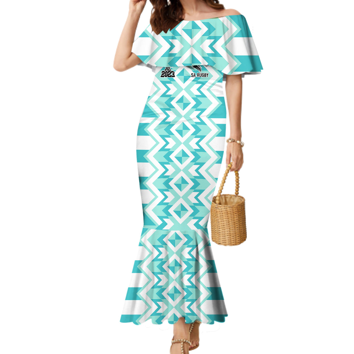 South Africa Rugby Family Matching Mermaid Dress and Hawaiian Shirt Commemorative World Cup Winners 2023 - Wonder Print Shop