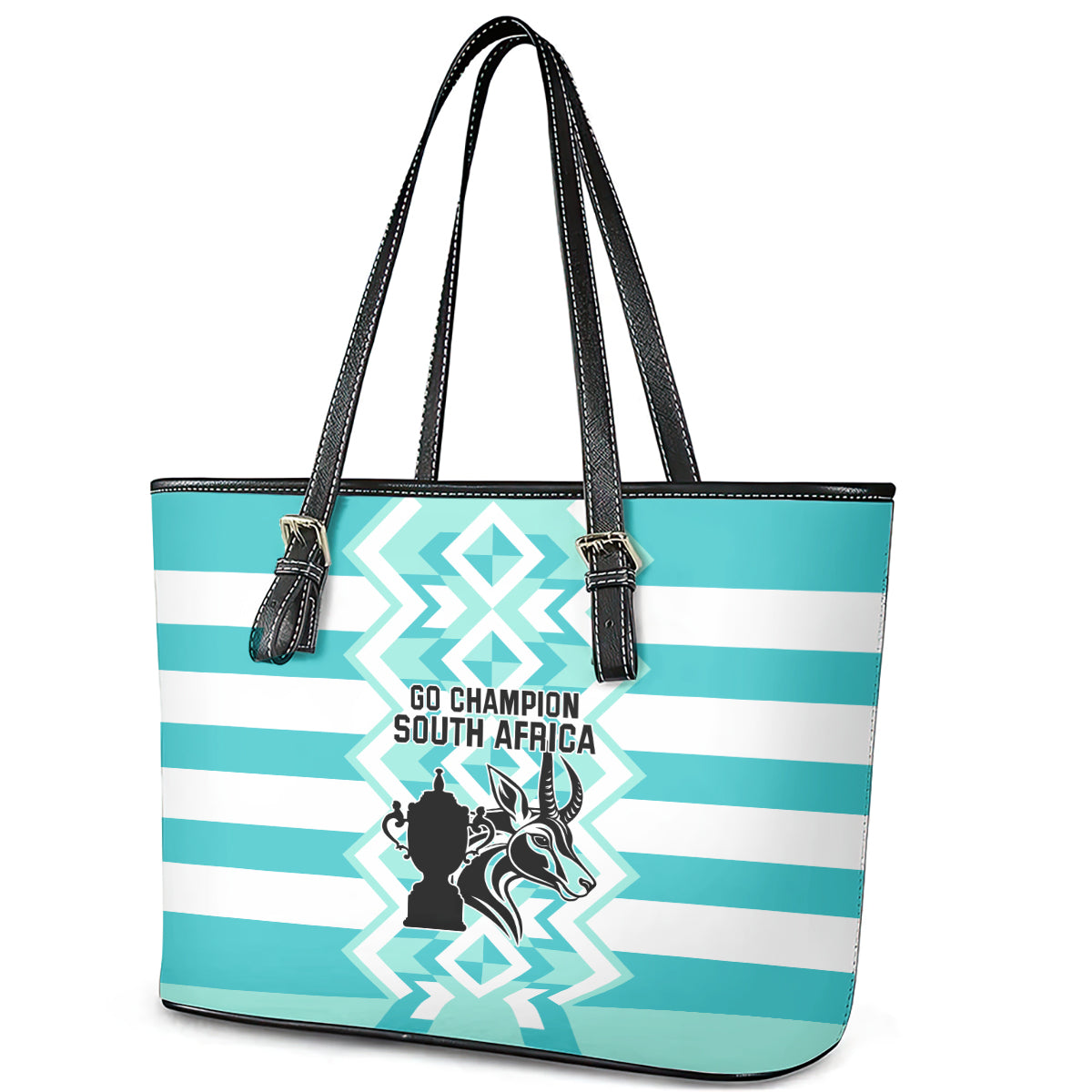 South Africa Rugby Leather Tote Bag Commemorative World Cup Winners 2023 - Wonder Print Shop