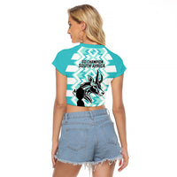 South Africa Rugby Raglan Cropped T Shirt Commemorative World Cup Winners 2023 - Wonder Print Shop