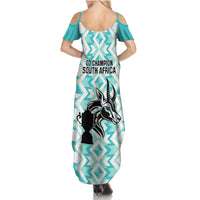 South Africa Rugby Summer Maxi Dress Commemorative World Cup Winners 2023 - Wonder Print Shop